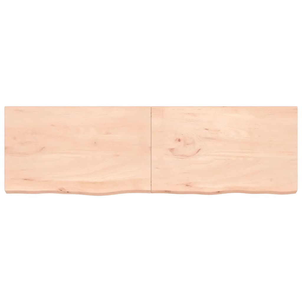 VidaXL Wastafelblad 200x60x(2-6) cm onbehandeld massief hout