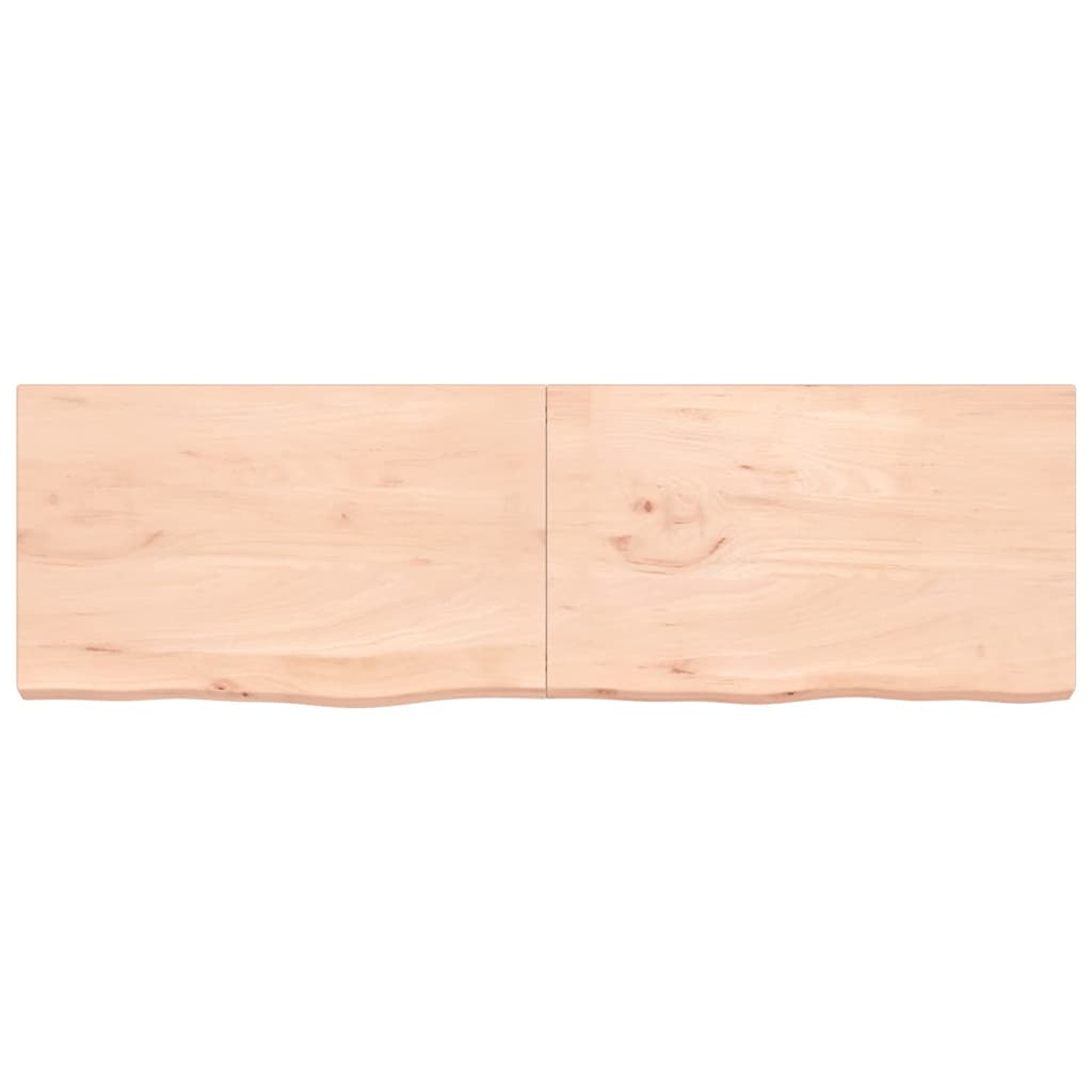 Vidaxl wastafelblad 200x60x(2-6) cm onbehandeld massief hout