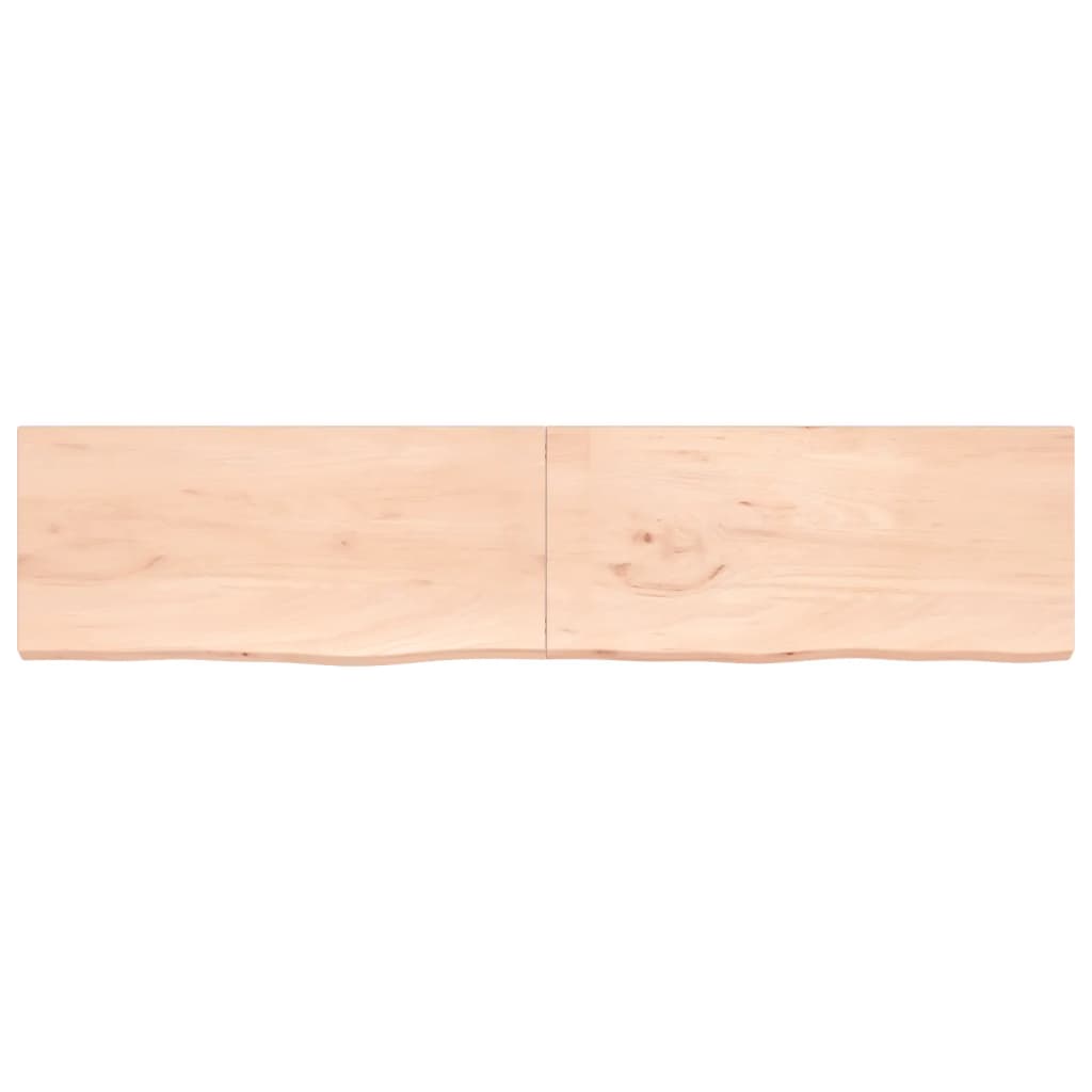 VidaXL Wastafelblad 220x50x(2-4) cm onbehandeld massief hout