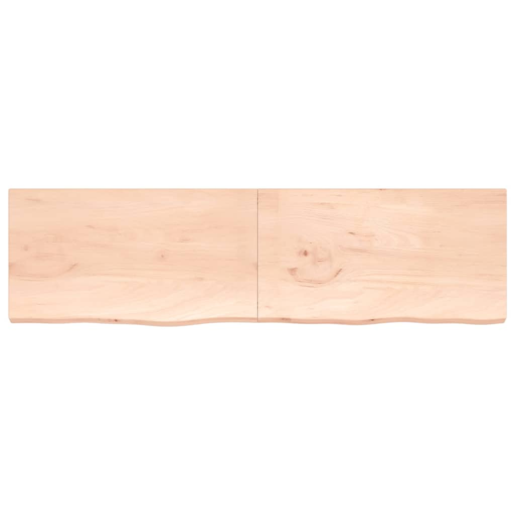 VidaXL Wastafelblad 220x60x(2-4) cm onbehandeld massief hout