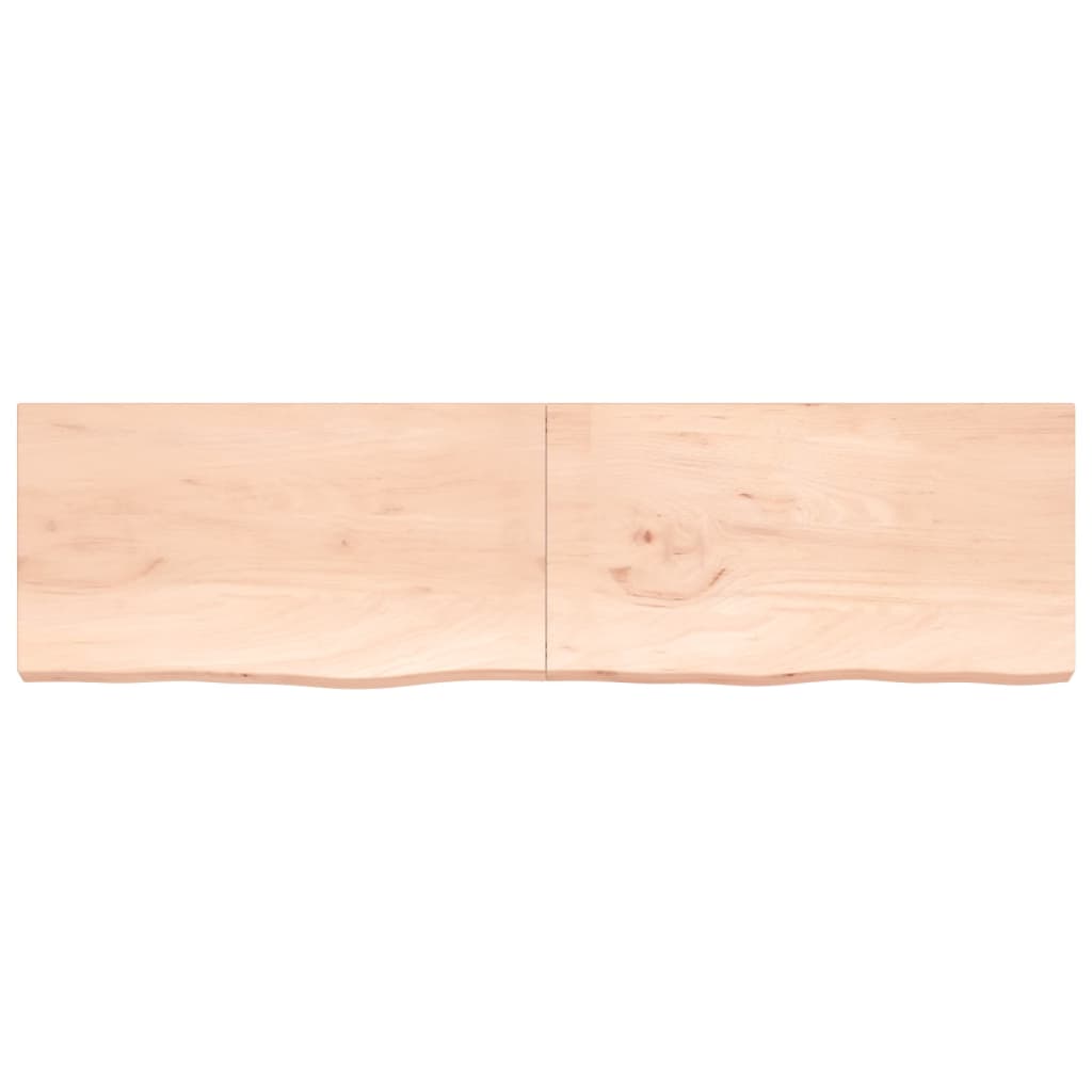 VidaXL Wastafelblad 220x60x(2-6) cm onbehandeld massief hout