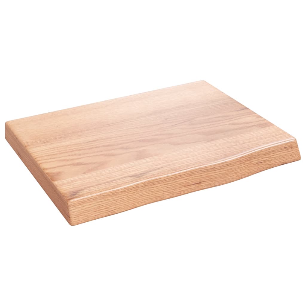 VidaXL Wastafelblad 40x30x(2-4) cm behandeld massief hout lichtbruin