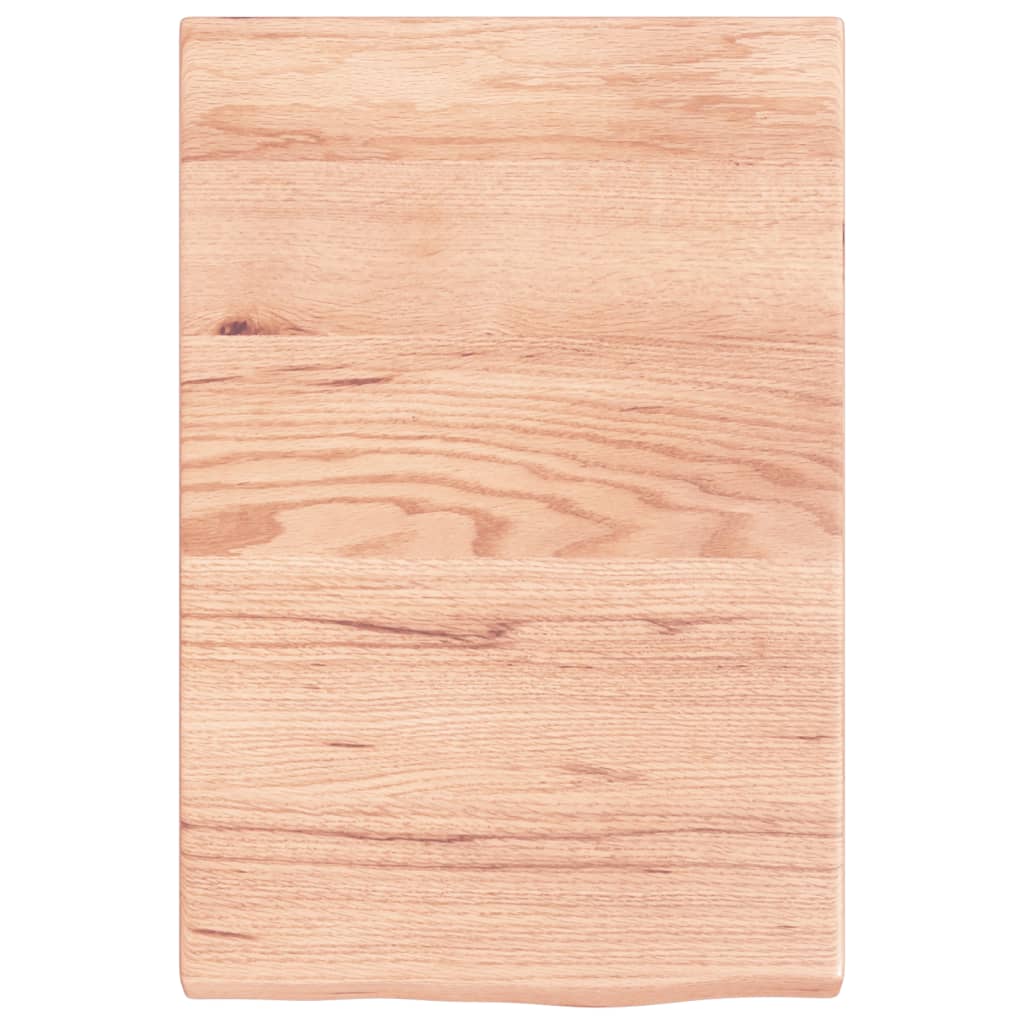 VidaXL Wastafelblad 40x60x(2-4) cm behandeld massief hout lichtbruin