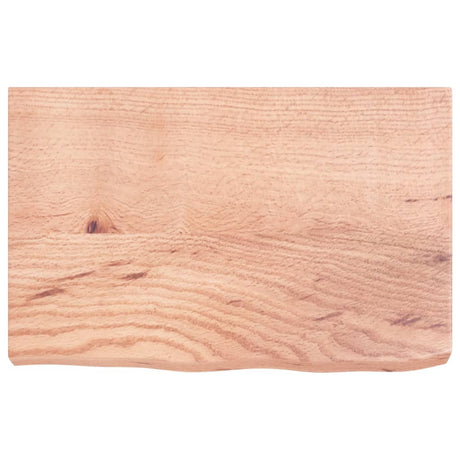 Vidaxl wastafelblad 60x40x(2-6) cm behandeld massief hout lichtbruin