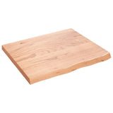 Vidaxl wastafelblad 60x50x(2-4) cm behandeld massief hout lichtbruin