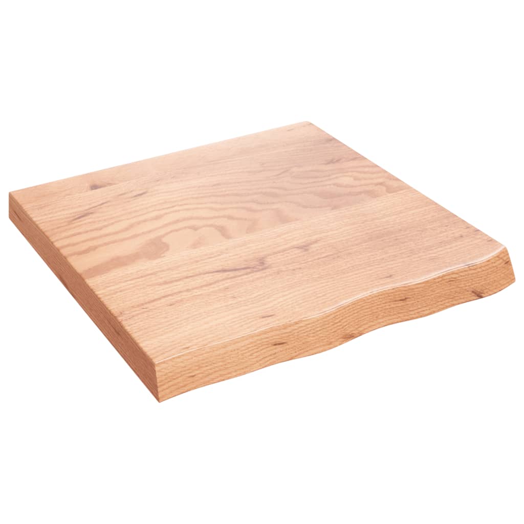 VidaXL Wastafelblad 60x60x(2-6) cm behandeld massief hout lichtbruin