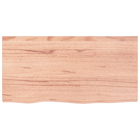 Vidaxl wastafelblad 80x40x(2-6) cm behandeld massief hout lichtbruin