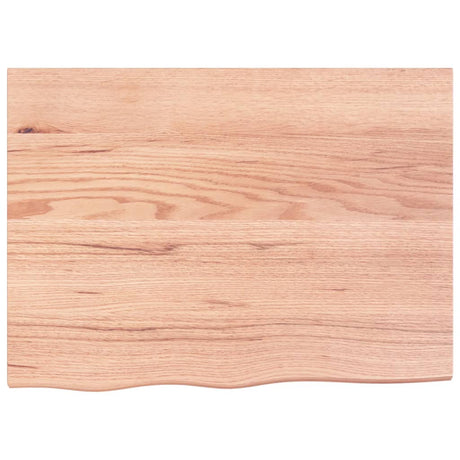 Vidaxl wastafelblad 80x60x(2-4) cm behandeld massief hout lichtbruin