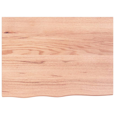 Vidaxl wastafelblad 80x60x(2-6) cm behandeld massief hout lichtbruin
