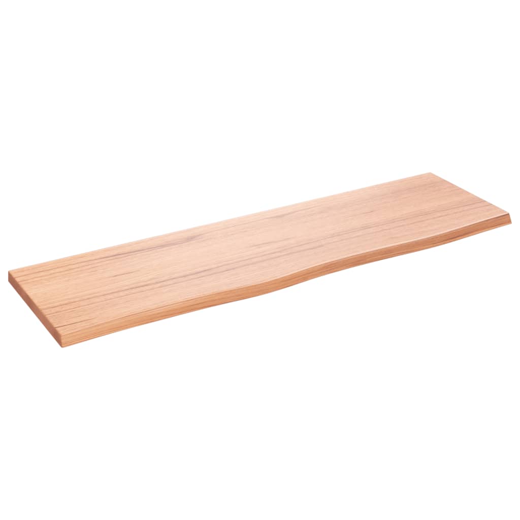 Vidaxl wastafelblad 100x30x2 cm behandeld massief hout lichtbruin