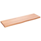 Vidaxl wastafelblad 100x30x(2-4) cm behandeld massief hout lichtbruin