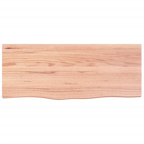 Vidaxl wastafelblad 100x40x(2-6) cm behandeld massief hout lichtbruin