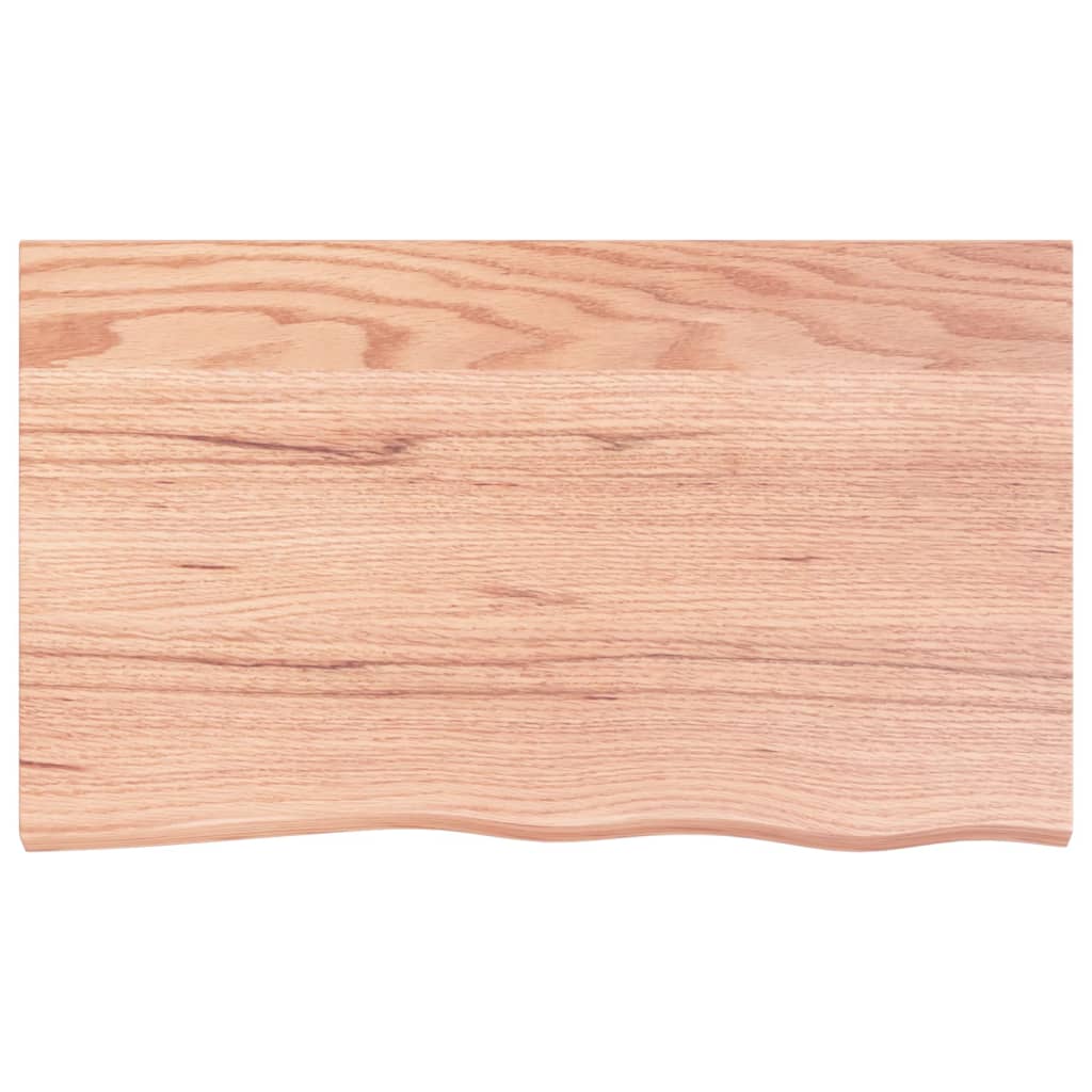 VidaXL Wastafelblad 100x60x(2-6) cm behandeld massief hout lichtbruin