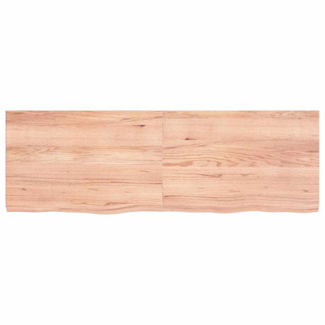 Vidaxl wastafelblad 120x40x(2-4) cm behandeld massief hout lichtbruin