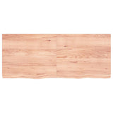 Vidaxl wastafelblad 120x50x(2-4) cm behandeld massief hout lichtbruin