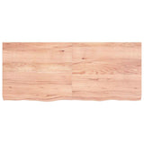 Vidaxl wastafelblad 140x60x(2-6) cm behandeld massief hout lichtbruin