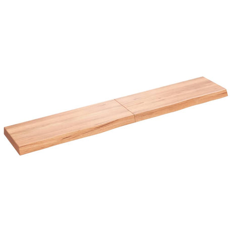 VidaXL Wastafelblad 160x30x(2-6) cm behandeld massief hout lichtbruin