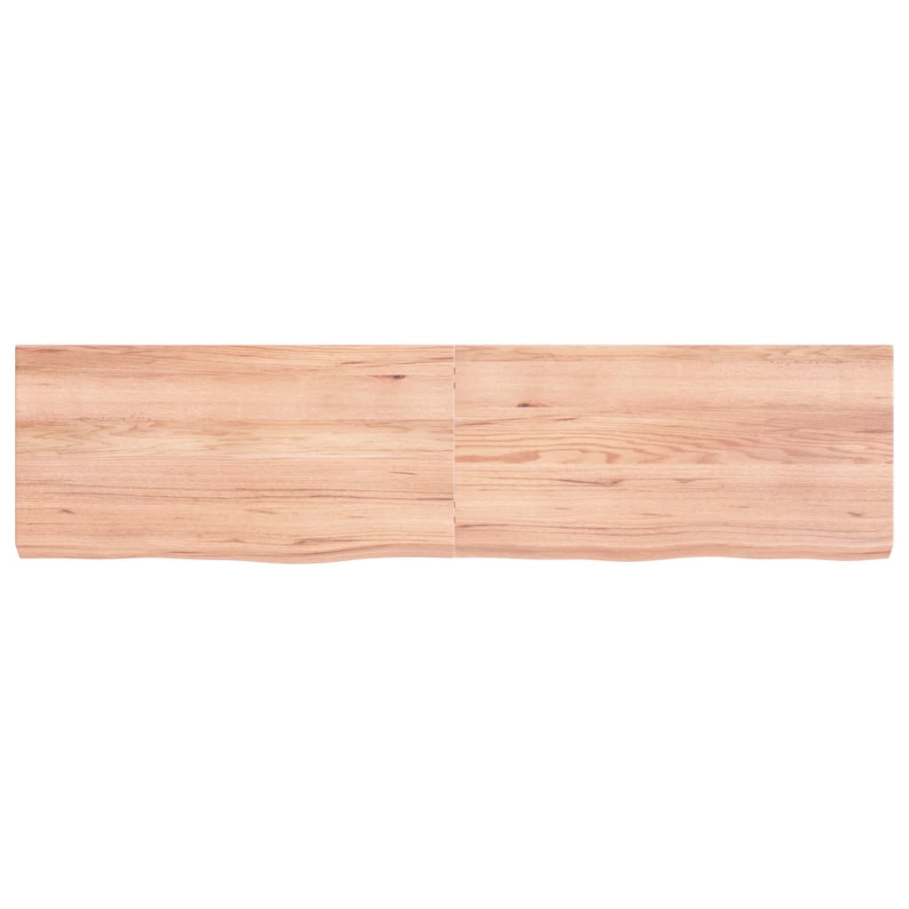 VidaXL Wastafelblad 160x40x(2-6) cm behandeld massief hout lichtbruin