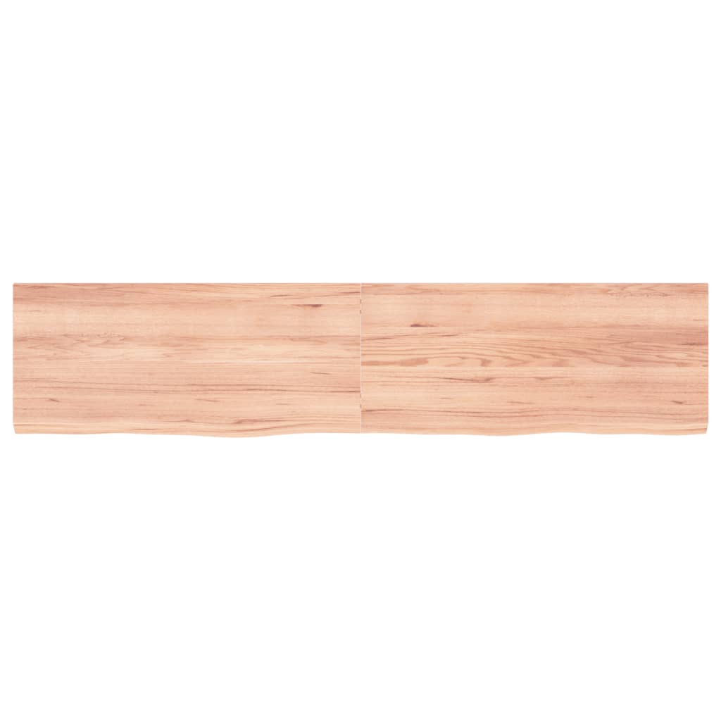 VidaXL Wastafelblad 180x40x(2-4) cm behandeld massief hout lichtbruin