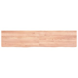 VidaXL Wastafelblad 180x40x(2-6) cm behandeld massief hout lichtbruin