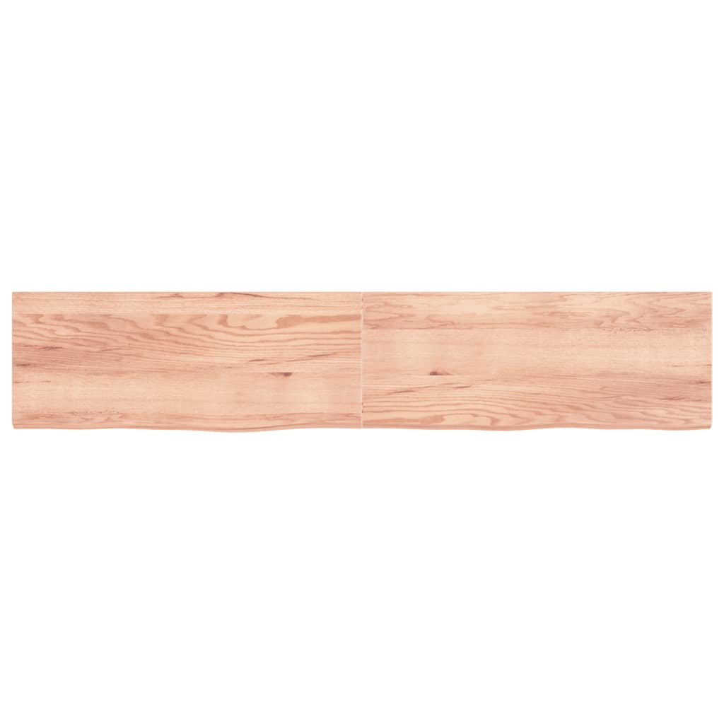 VidaXL Wastafelblad 200x40x(2-4) cm behandeld massief hout lichtbruin