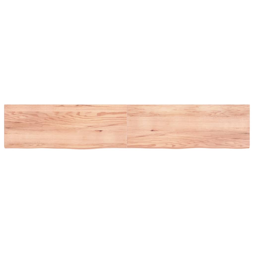 VidaXL Wastafelblad 220x40x(2-4) cm behandeld massief hout lichtbruin