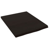 Vidaxl wastafelblad 40x50x2 cm behandeld massief hout donkerbruin