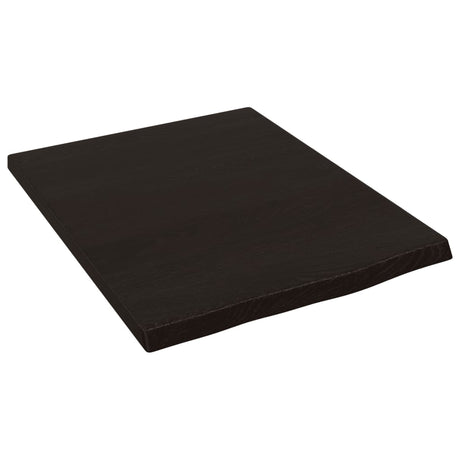 Vidaxl wastafelblad 40x50x2 cm behandeld massief hout donkerbruin