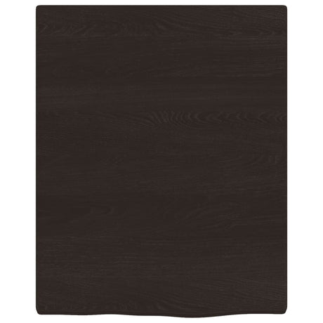 Vidaxl wastafelblad 40x50x2 cm behandeld massief hout donkerbruin