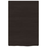 Vidaxl wastafelblad 40x60x(2-4) cm behandeld massief hout donkerbruin