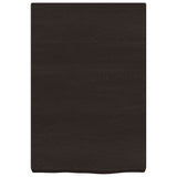 Vidaxl wastafelblad 40x60x(2-6) cm behandeld massief hout donkerbruin