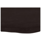 Vidaxl wastafelblad 60x40x(2-6) cm behandeld massief hout donkerbruin