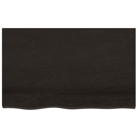 Vidaxl wastafelblad 80x50x(2-4) cm behandeld massief hout donkerbruin