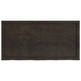 Vidaxl wastafelblad 120x60x(2-4) cm behandeld massief hout donkerbruin