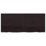 Vidaxl wastafelblad 140x60x(2-4) cm behandeld massief hout donkerbruin