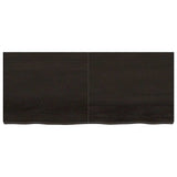 Vidaxl wastafelblad 140x60x(2-6) cm behandeld massief hout donkerbruin