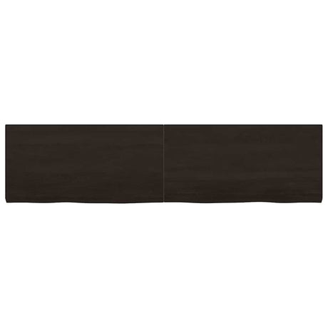 Vidaxl wastafelblad 160x40x(2-4) cm behandeld massief hout donkerbruin
