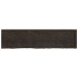 Vidaxl wastafelblad 200x50x(2-4) cm behandeld massief hout donkerbruin