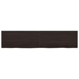 Vidaxl wastafelblad 220x50x(2-4) cm behandeld massief hout donkerbruin