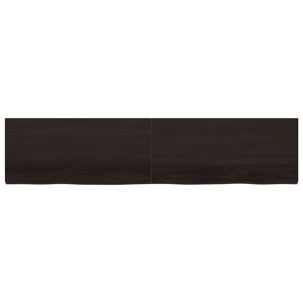 VidaXL Wastafelblad 220x50x(2-6) cm behandeld massief hout donkerbruin