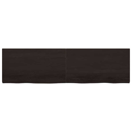 Vidaxl wastafelblad 220x60x(2-4) cm behandeld massief hout donkerbruin