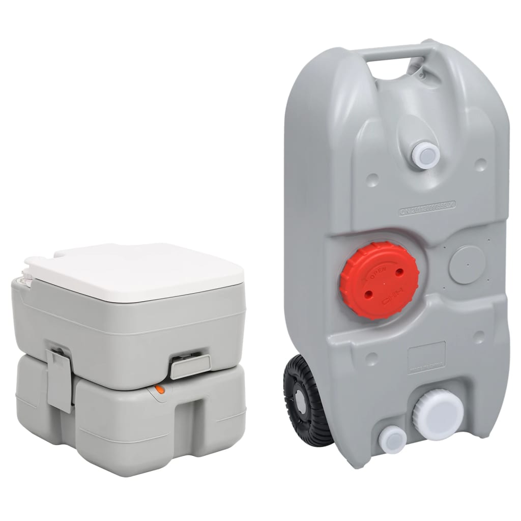 VidaXL Campingtoilet en watertankset draagbaar