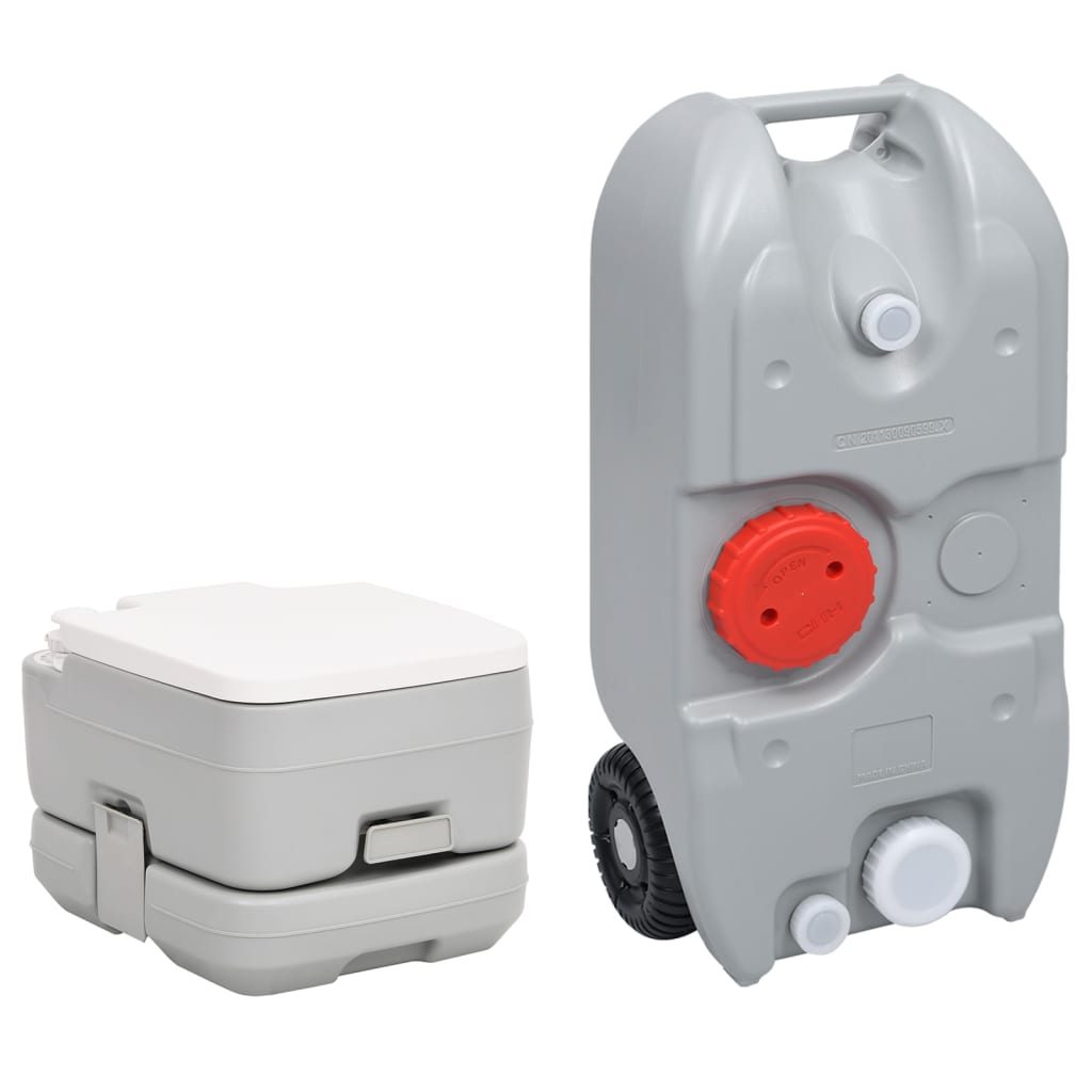 VidaXL Campingtoilet en watertankset draagbaar