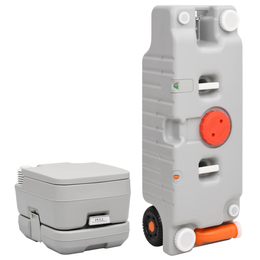 VidaXL Campingtoilet en watertankset draagbaar