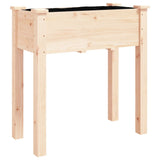 Vidaxl plantenbak op wieltjes 71x37x80 cm massief vurenhout