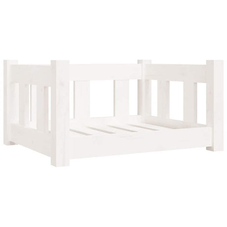 Vidaxl hondenmand 55,5x45,5x28 cm massief grenenhout wit