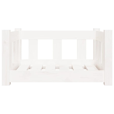 Vidaxl hondenmand 55,5x45,5x28 cm massief grenenhout wit