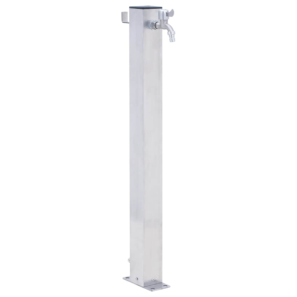 Vidaxl waterzuil vierkant 60 cm roestvrij staal