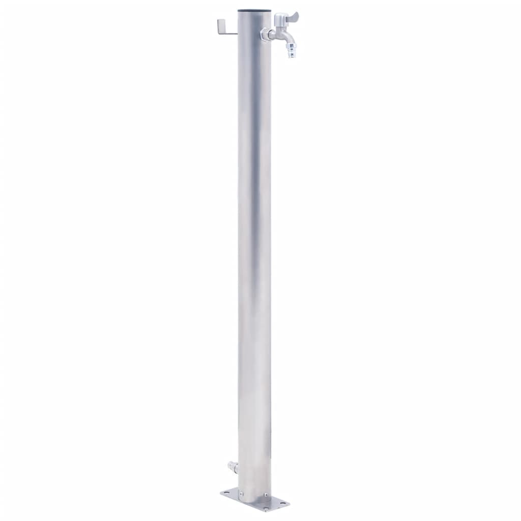 VidaXL Waterzuil rond 80 cm roestvrij staal