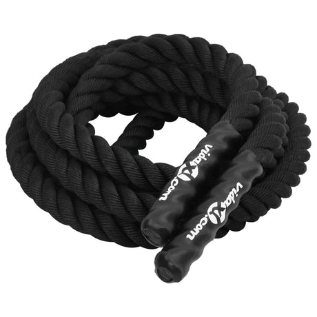 VidaXL Battle rope 6 m 4,5 kg polyester zwart